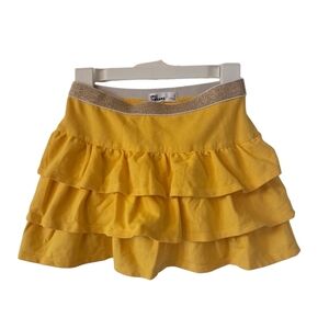 Epic Threads Gold Bubble Mini Skirt with Ruffled Tiers